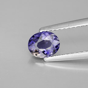 Iolite Viola Blu naturale da 0.47 ct, Taglio ovale, VVS