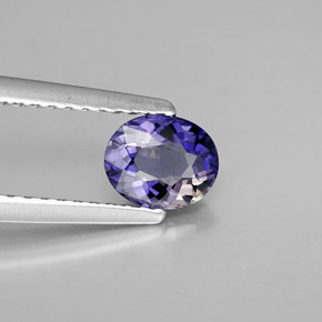Iolite Viola Blu naturale da 0.47 ct, Taglio ovale, VVS