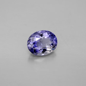 Iolite Viola Blu naturale da 0.67 ct, Taglio ovale, VVS