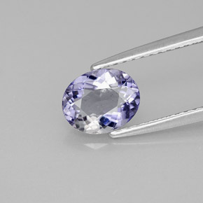 Iolite naturale viola da 0,89 ct, taglio ovale, VS