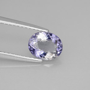 Iolite naturale viola da 0,89 ct, taglio ovale, VS