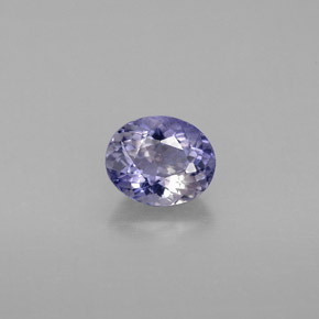 Iolite naturale viola da 0,65 ct, taglio ovale, VS