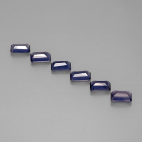 Iolite naturale blu da  ct, taglio smeraldo, VS