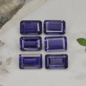 Iolite naturale blu da 2,88 ct, taglio smeraldo, VS