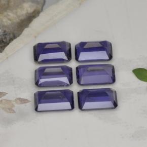 Iolite naturale blu da 2,88 ct, taglio smeraldo, VS