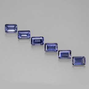 Iolite naturale blu da  ct, taglio smeraldo, VS