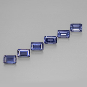 Iolite naturale blu da  ct, taglio smeraldo, VS