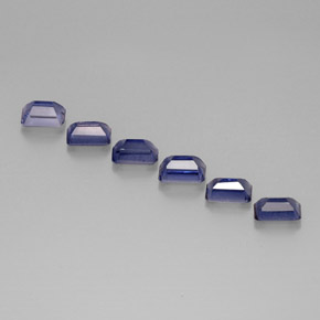 Iolite naturale blu da  ct, taglio smeraldo, VS