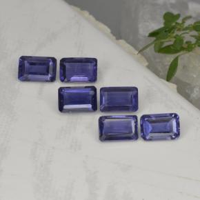 Iolite naturale blu da 3,20 ct, taglio smeraldo, VS