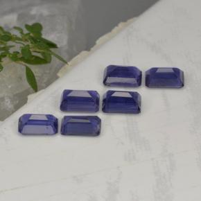 Iolite naturale blu da 3,20 ct, taglio smeraldo, VS