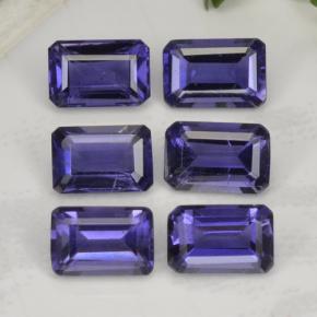 Iolite naturale blu da 2,97 ct, taglio smeraldo, VS