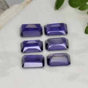 Iolite naturale blu da 2,97 ct, taglio smeraldo, VS