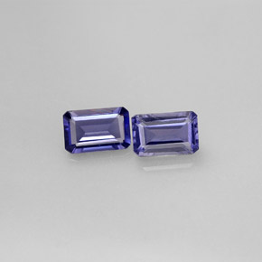 Iolite naturale blu da  ct, taglio smeraldo, VS