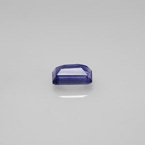 Iolite naturale blu da 0,50 ct, taglio smeraldo, VS