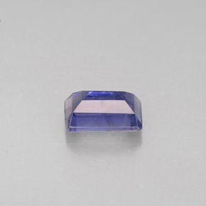 Iolite naturale blu da 0,49 ct, taglio smeraldo, VS