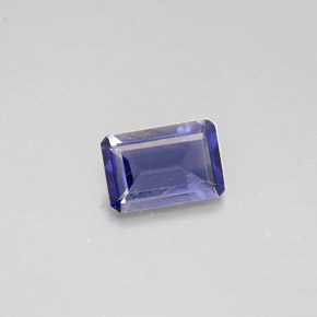 Iolite naturale blu da 0,42 ct, taglio smeraldo, VS