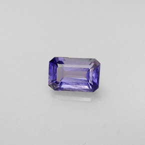 Iolite naturale blu da 0,48 ct, taglio smeraldo, VS