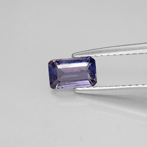 Iolite Viola Blu naturale da 0.49 ct, Taglio smeraldo, VS