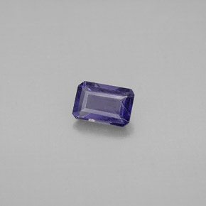 Iolite naturale blu da 0,51 ct, taglio smeraldo, VS