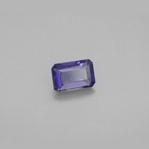 Iolite naturale blu da 0,51 ct, taglio smeraldo, VS