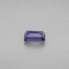 Iolite naturale blu da 0,51 ct, taglio smeraldo, VS