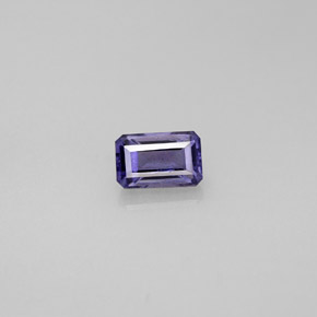 Iolite naturale blu da 0,52 ct, taglio smeraldo, VS