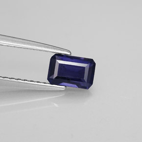 Iolite Viola Blu naturale da 0.51 ct, Taglio smeraldo, VS