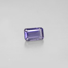 Iolite naturale blu da 0,48 ct, taglio smeraldo, VS-SI