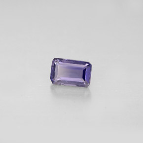 Iolite naturale blu da 0,48 ct, taglio smeraldo, VS-SI