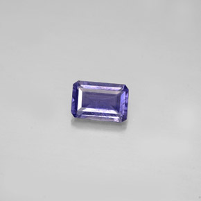 Iolite naturale blu da 0,50 ct, taglio smeraldo, VS