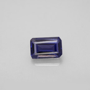 Iolite Viola Blu naturale da 0.54 ct, Taglio smeraldo, VS
