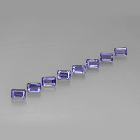 Iolite naturale blu da  ct, taglio smeraldo, VVS-VS