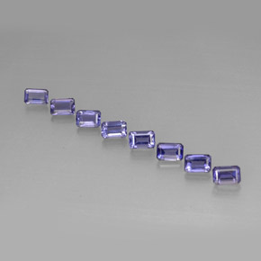 Iolite naturale blu da  ct, taglio smeraldo, VVS-VS