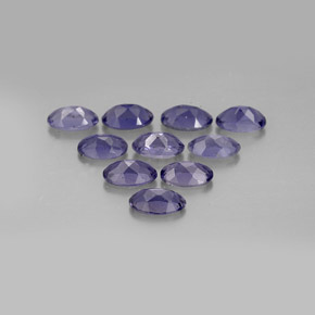 Gemme di Iolite Viola Blu naturale da  ct, Taglio ovale, VS