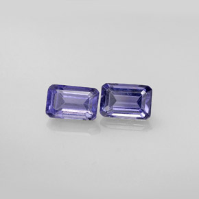 Gemme di Iolite Viola Blu naturale da  ct, Taglio smeraldo, VS