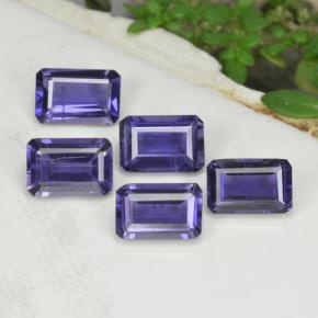 Iolite naturale blu da 2,52 ct, taglio smeraldo, VS