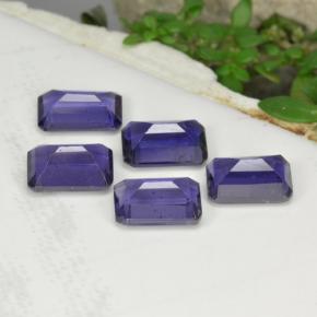 Iolite naturale blu da 2,52 ct, taglio smeraldo, VS
