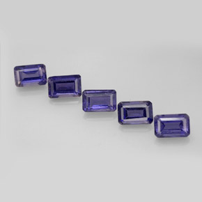 Iolite naturale blu da  ct, taglio smeraldo, VS