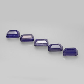 Iolite naturale blu da  ct, taglio smeraldo, VS