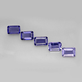 Iolite naturale blu da  ct, taglio smeraldo, VS