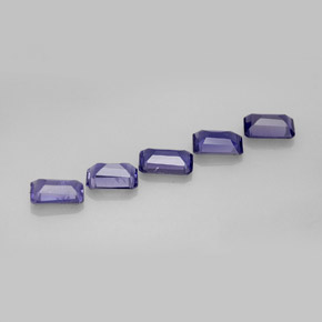 Iolite naturale blu da  ct, taglio smeraldo, VS
