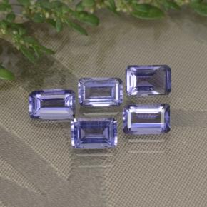 Iolite naturale viola da 2,58 ct, taglio smeraldo, VS
