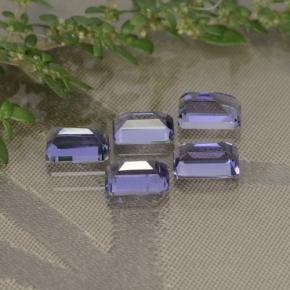 Iolite naturale viola da 2,58 ct, taglio smeraldo, VS
