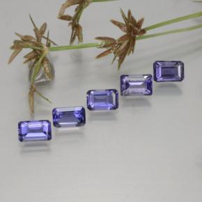 Iolite naturale blu da 2,66 ct, taglio smeraldo, VS