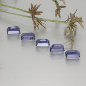 Iolite naturale blu da 2,66 ct, taglio smeraldo, VS