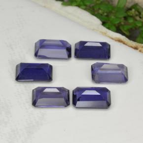 Iolite naturale blu da 2,68 ct, taglio smeraldo, VS