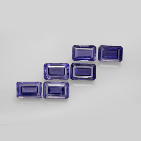 Iolite naturale blu da  ct, taglio smeraldo, VS