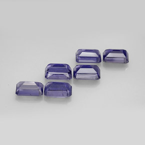 Iolite naturale blu da  ct, taglio smeraldo, VS