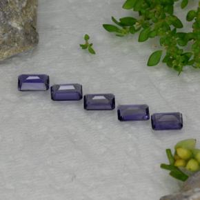 Iolite naturale blu da 2,28 ct, taglio smeraldo, VS