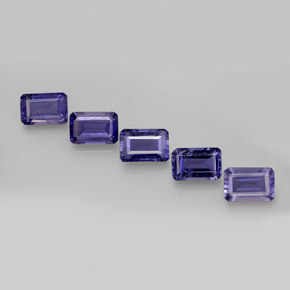 Iolite naturale blu da  ct, taglio smeraldo, VS
